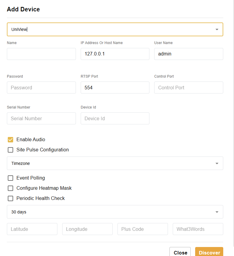 Uniview GCXONE Configuration